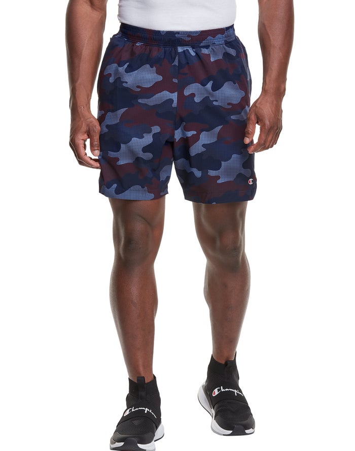 Champion Mens Shorts NZ - Sport Print No Liner Camo ( 4158-UMTVY )